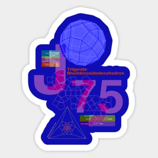 Trigyrate rhombicosidodecahedron Sticker